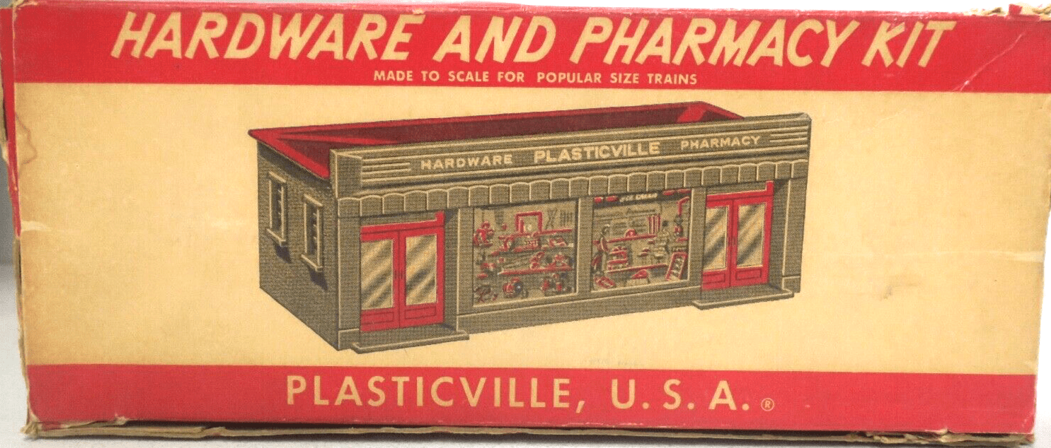 Bachmann Plasticville U.S.A Hardware and Pharmacy Kit - WISE GUYS HOBBIES LLC