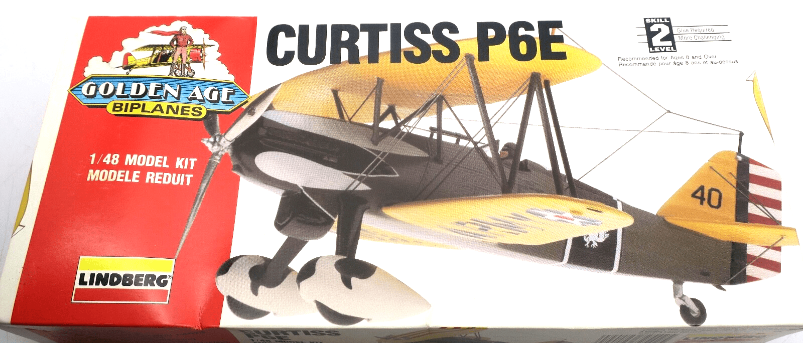 Lindberg 1/48 Curtiss P6E Model Kit - WISE GUYS HOBBIES LLC
