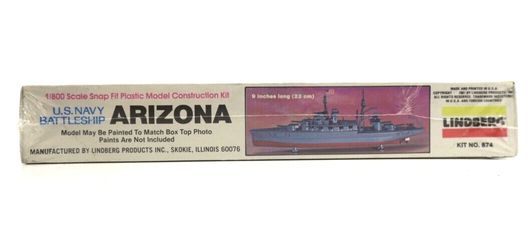 Lindberg U.S. Navy Battleship USS Arizona Lindberg 874 1:800 Model Kit - WISE GUYS HOBBIES LLC