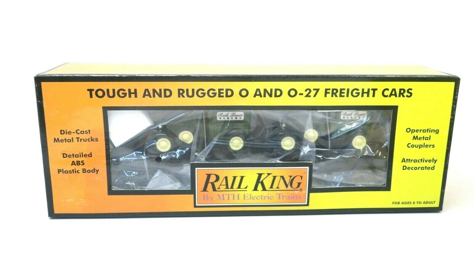 MTH Transportation Flat Car w/(2) Ertl '30 1/2 Ton Panel Vans 30-7671 - WISE GUYS HOBBIES LLC