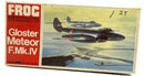 Vintage Frog 1/72 Gloster Meteor F. Mk. IV Model Kit F200 - WISE GUYS HOBBIES LLC