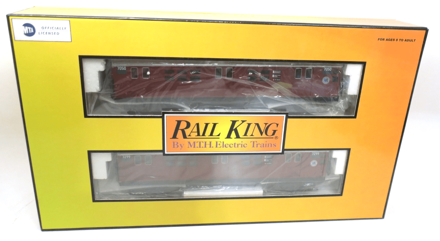 MTH Rail King MTA R - 21, 2 - Car Subway Add - On Non Powered 30 - 2198 - 3 - WISE GUYS HOBBIES LLC