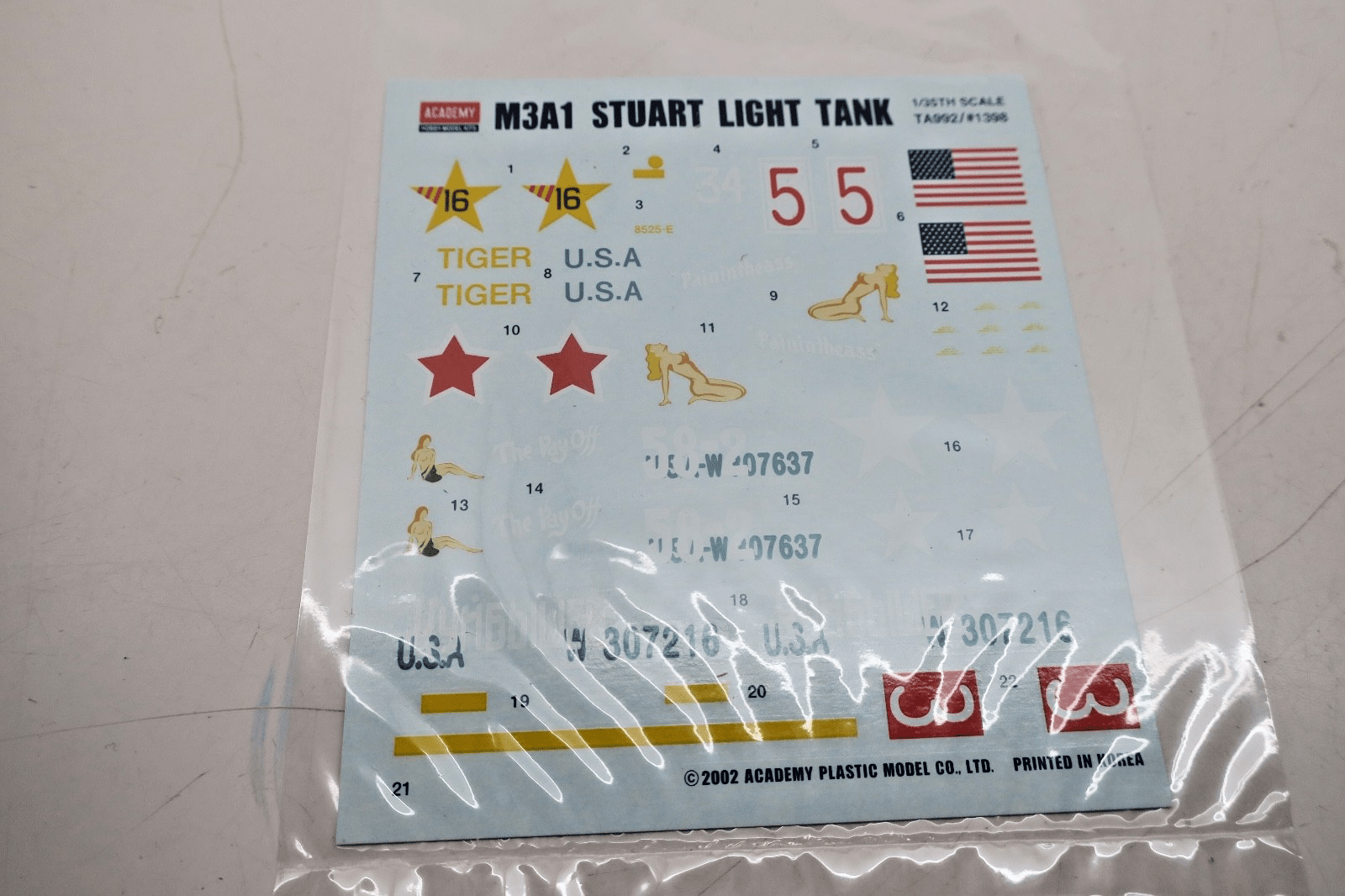 Academy 1/35 M3A1 Stuart Light Tank Model Kit 13269 - WISE GUYS HOBBIES LLC