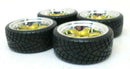1/10 Scale On-Road 5 Spoke Gold w/ Chrome Lip Rims V-Tread Hard Drift Wheels