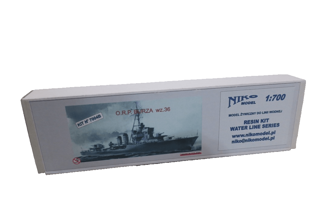 1/700 NIKO POLISH DESTROYER O.R.P. BURZA WZ.36 KIT NO 7004B RESIN PE SHIP MODEL - WISE GUYS HOBBIES LLC