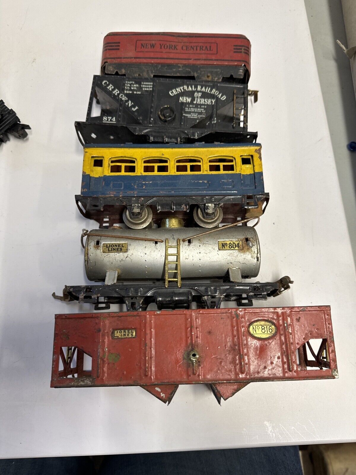 LIONEL PREWAR MARX ROLLING STOCK SHELLS WITH CUSTOM LETTERING - WISE GUYS HOBBIES LLC