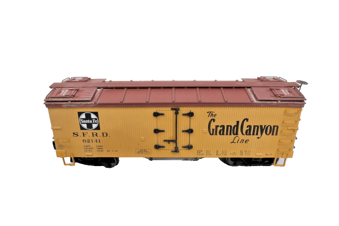 Aristocraft Santa Fe (ATSF) Map 62141 Wood Reefer Car ART - 46214 - 1 - WISE GUYS HOBBIES LLC