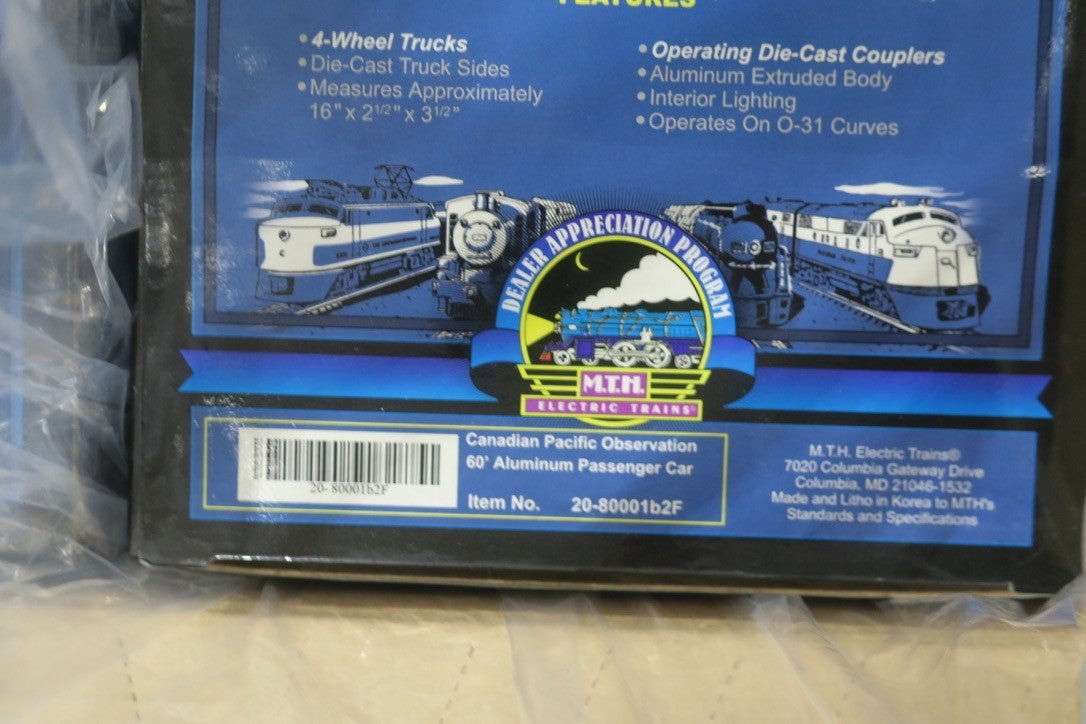 MTH O SCALE DEALER APPRECIATION PROGRAM CANADIAN PACIFIC 20-80001 6 CAR SET NEW - WISE GUYS HOBBIES LLC