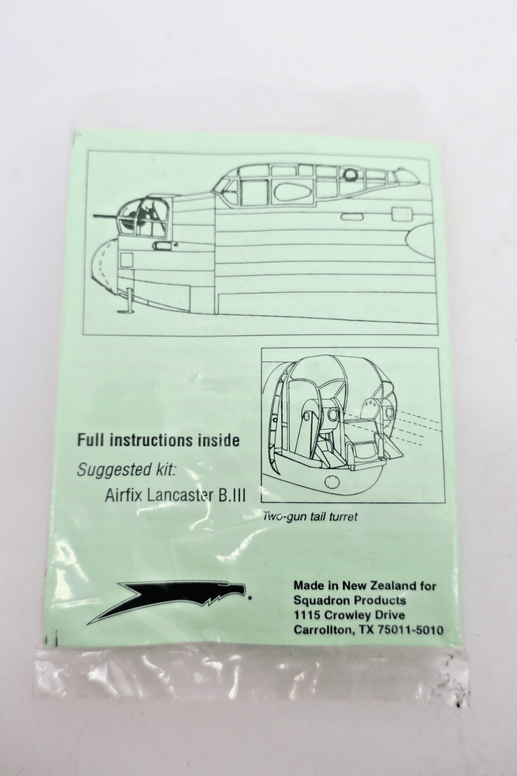 Squadron 1/72 Avro Lancaster Canopy Part 9191 - WISE GUYS HOBBIES LLC