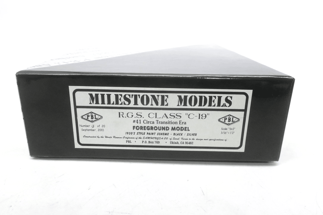 Milestone Models Sn3 PBL RGS, 2-8-0, number 41, 1930's Foreground Weathered - WISE GUYS HOBBIES LLC