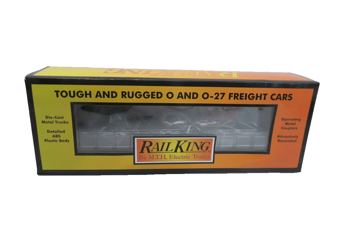 MTH RailKing 30 - 76860 Christmas Green Flatcar Santa Reindeers LED Lights - WISE GUYS HOBBIES LLC