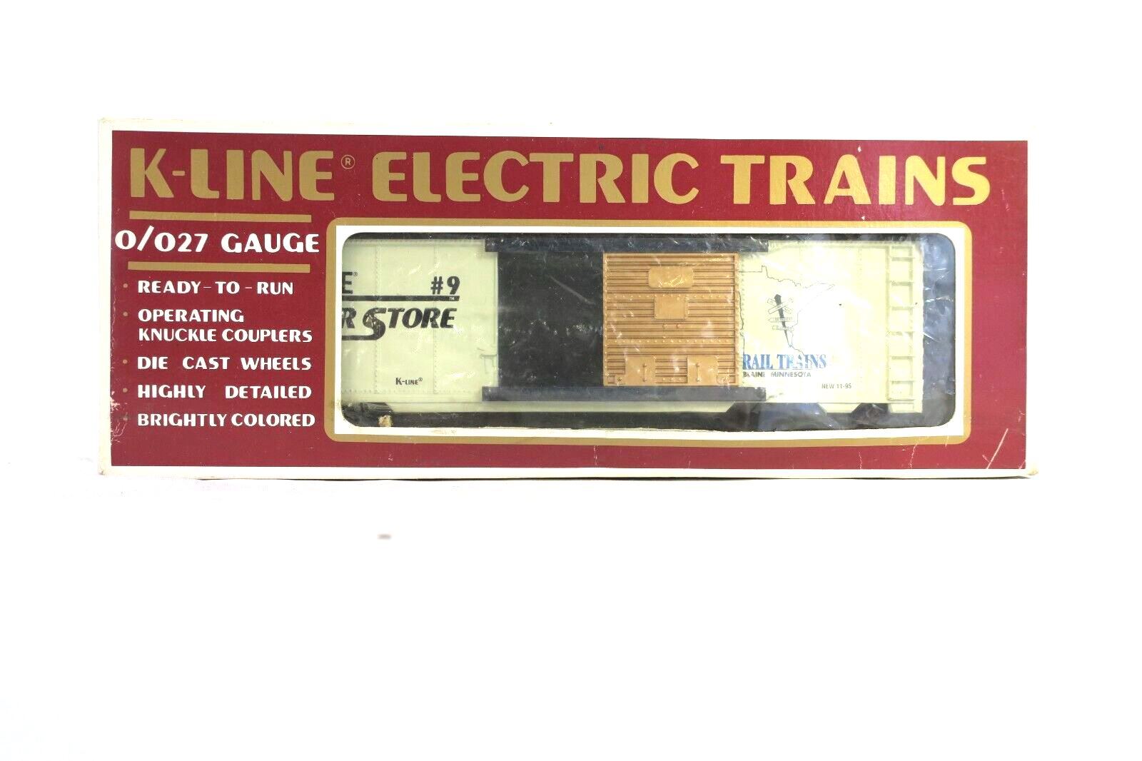 K-LINE SUPER STORE 9 CLASSIC BOXCAR O/O27-GAUGE K-910009 - WISE GUYS HOBBIES LLC