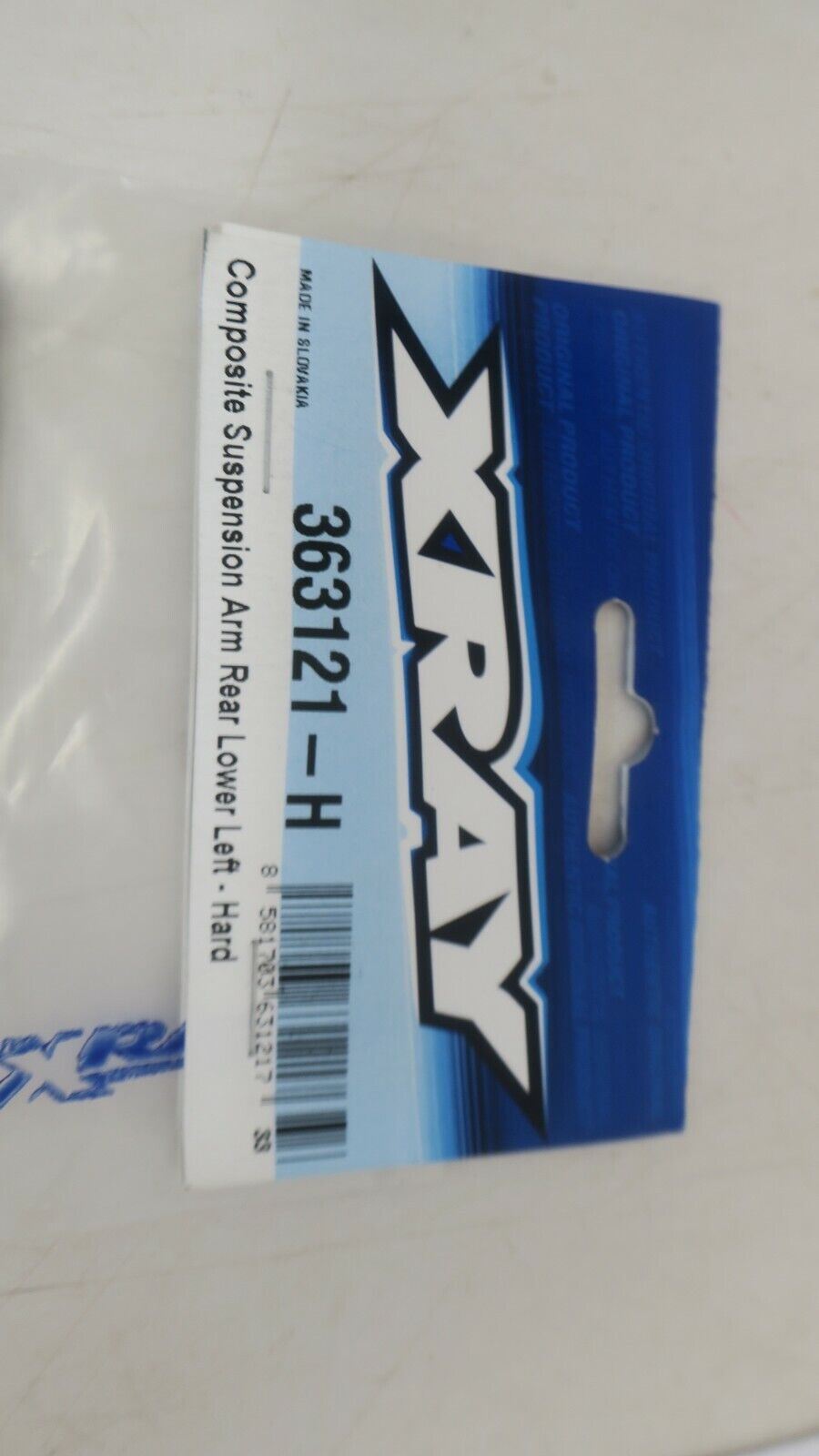 XRAY 363121-H - Composite Suspension Arm Rear Lower Left - Hard [XR-363121-H] - WISE GUYS HOBBIES LLC