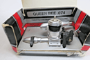 Vintage Cox Queen Bee .074 Model Airplane Gas Engine w/muffler throttle control - WISE GUYS HOBBIES LLC
