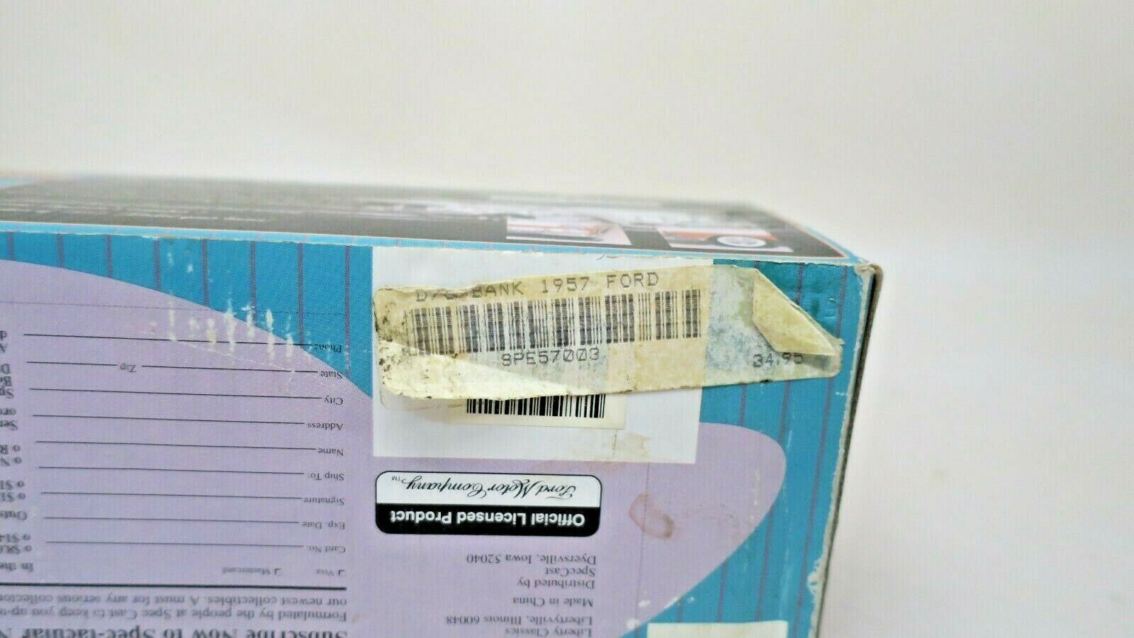 SPEC CAST LIBERTY CLASSIC LIMITED EDITION '57 FORD RANCHERO COLLECTOR BANK 1:25 - WISE GUYS HOBBIES LLC