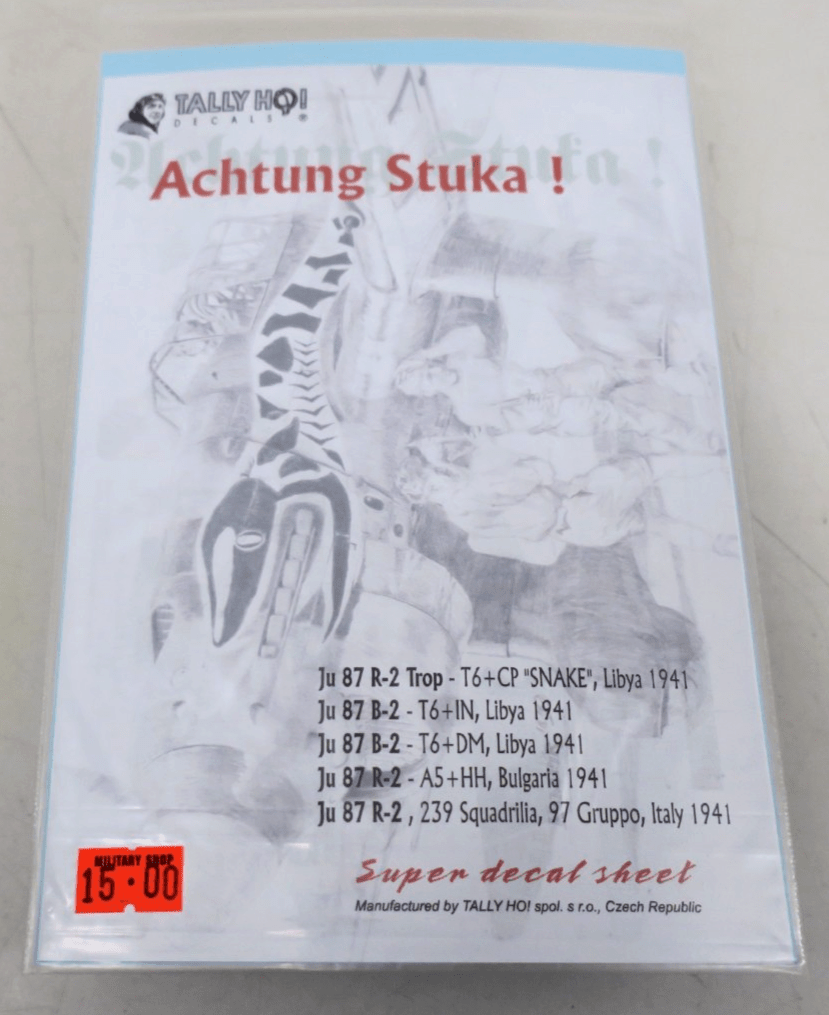 Tally Ho Decals 1/48 Achtung Stuka! 48003 - WISE GUYS HOBBIES LLC