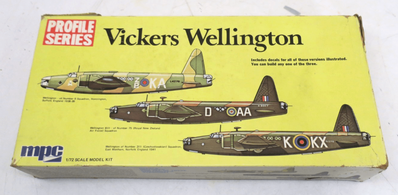 MPC 1/72 Vickers Wellington Model Kit 2 - 2005 NO DECALS - WISE GUYS HOBBIES LLC