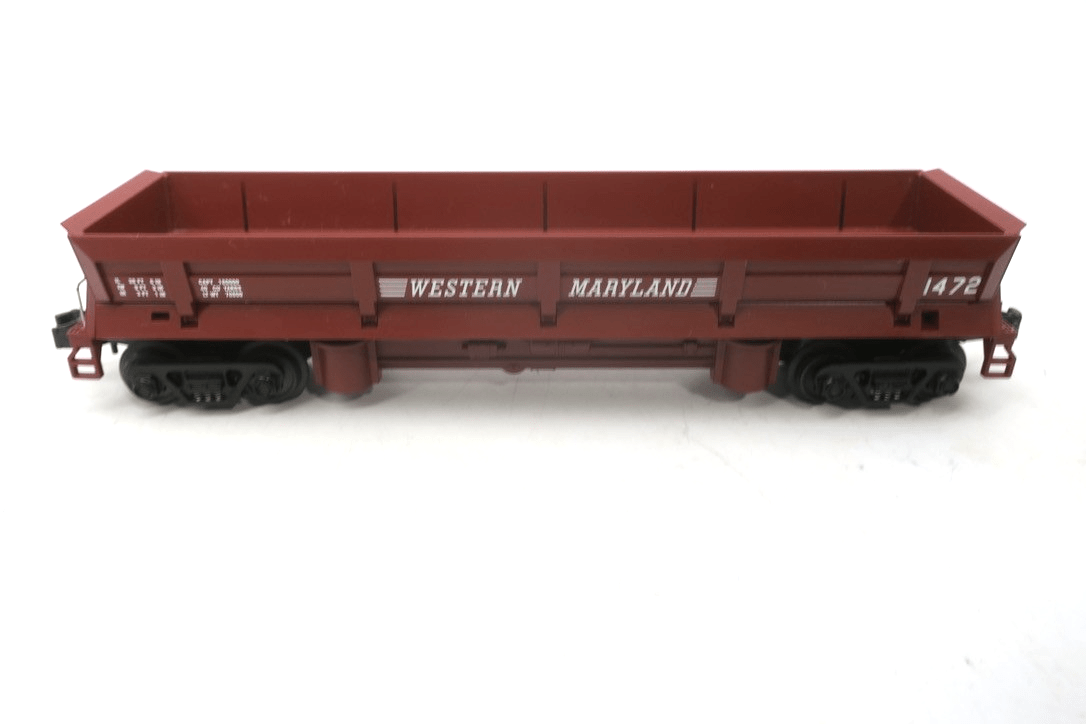 Western Maryland O Scale Premier Dump Car w/Operating Bay 20-98292 - WISE GUYS HOBBIES LLC