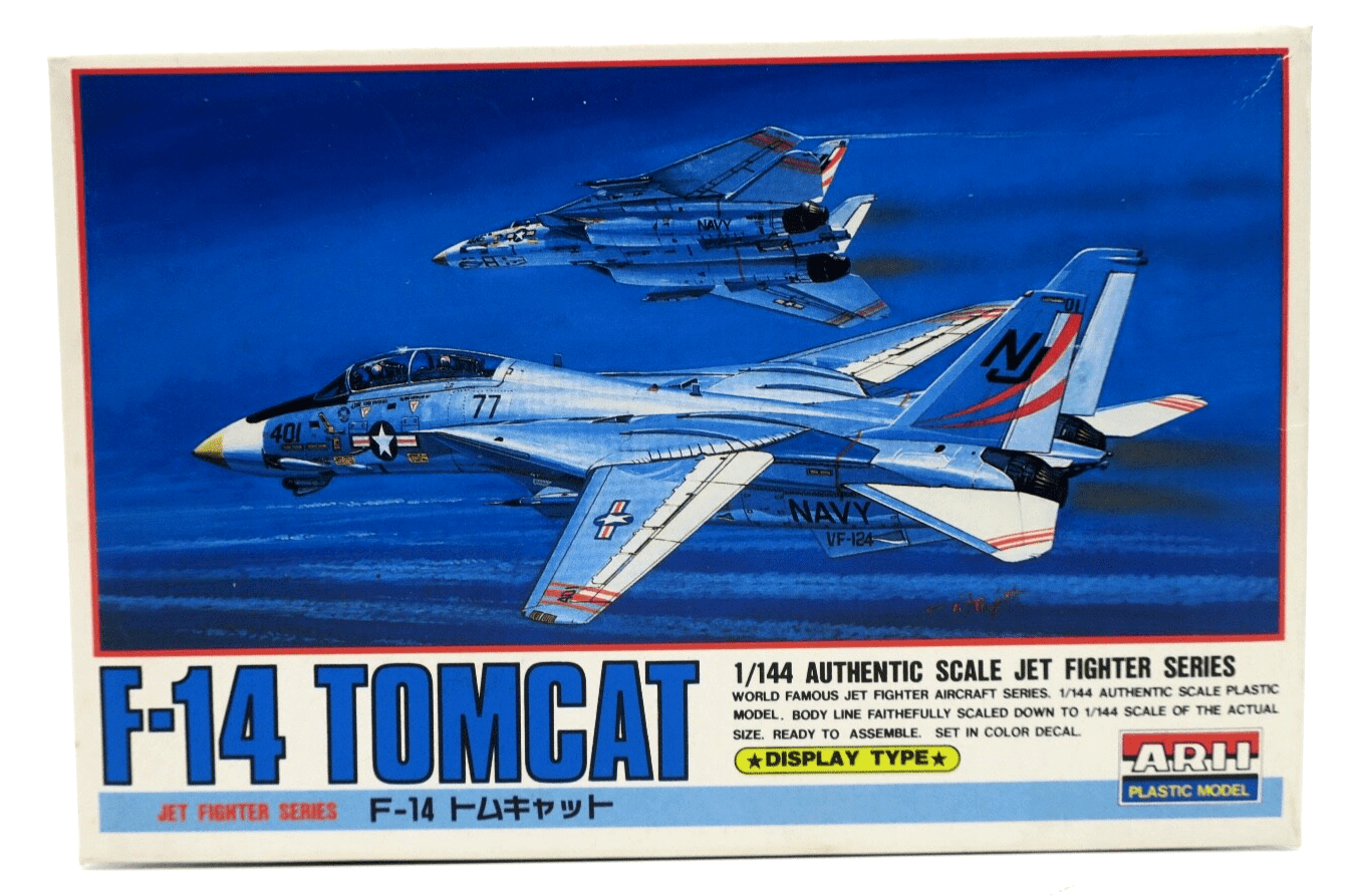 Vintage Arii 1/144 F-14 Tomcat Model Kit - WISE GUYS HOBBIES LLC