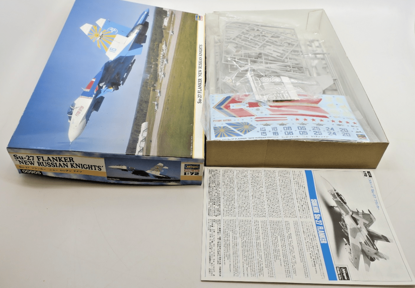 Hasegawa 1/72 Su - 27 Flanker New Russian Knights Model Kit Slight Box Damage - WISE GUYS HOBBIES LLC