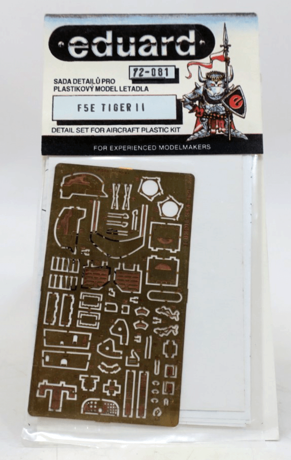Eduard Photo Etch 1/72 F5E Tiger II Detail Set 72 - 081 - WISE GUYS HOBBIES LLC