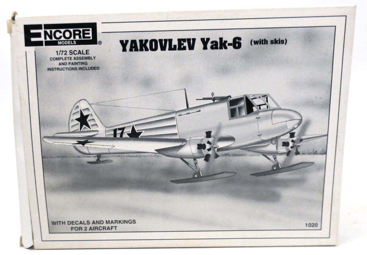Encore Models 1/72 Yakovlev Yak - 6 (With Skis) Model Kit 1020 - WISE GUYS HOBBIES LLC