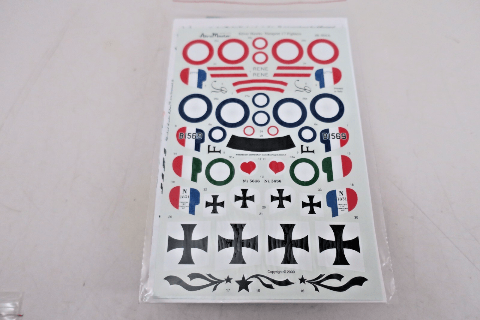 Aeromaster Decals 48 - 504 - Silver Hawks Nieuport 17 Fighters 1916 - 1917 Pt.I - WISE GUYS HOBBIES LLC
