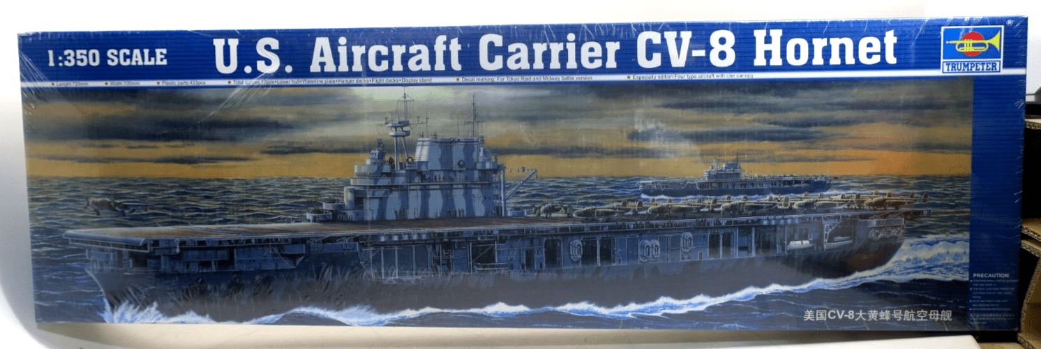 Trumpeter 1/350 U.S. Aircraft Carrier CV-8 Hornet Model Kit 05601 SEALED - WISE GUYS HOBBIES LLC