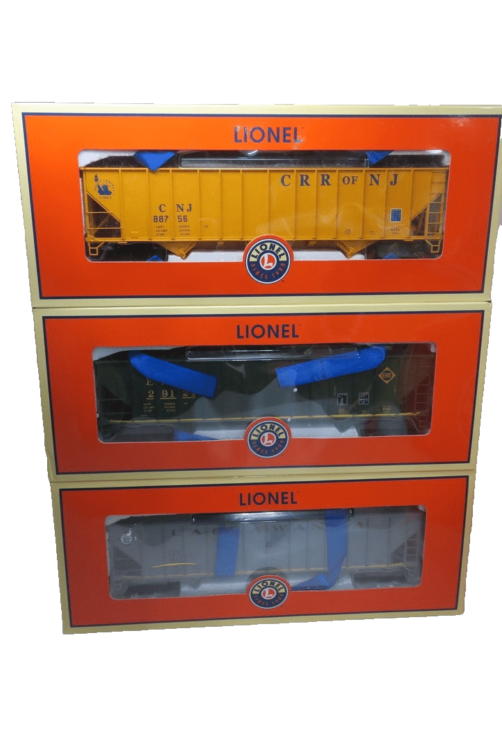 Lionel 6 - 17779 NS Heritage 3 - Bay Open Hopper 3 - Pack (Central of NJ/Erie/Lack) - WISE GUYS HOBBIES LLC