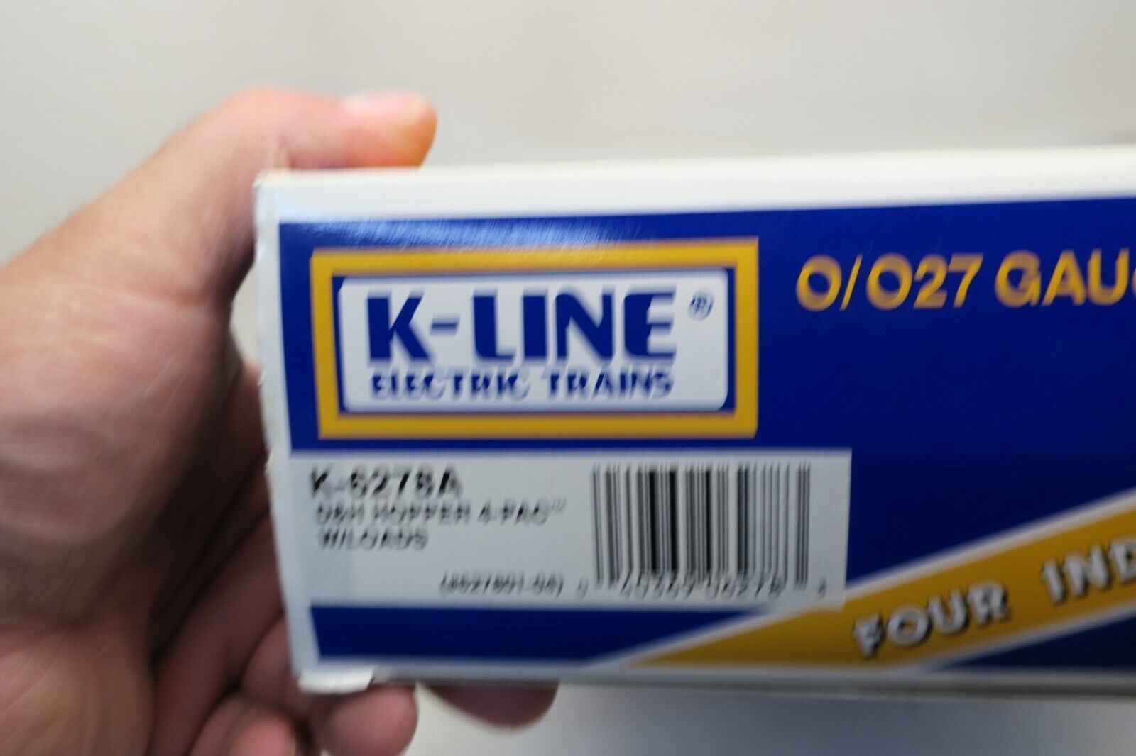 K-Line 0/027 Gauge D & W Hopper 4-Pac with Loads K-6278A - Missing one car - WISE GUYS HOBBIES LLC