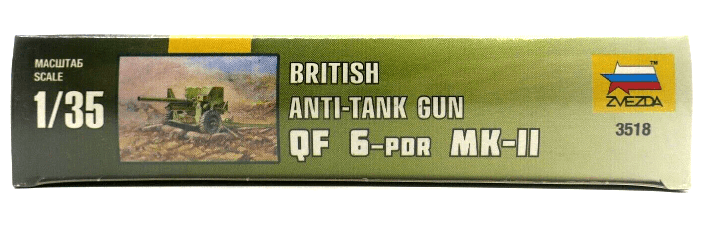 Zvezda Limited Edition 1/35 British Anti-Tank Gun Model Kit 3518 - WISE GUYS HOBBIES LLC