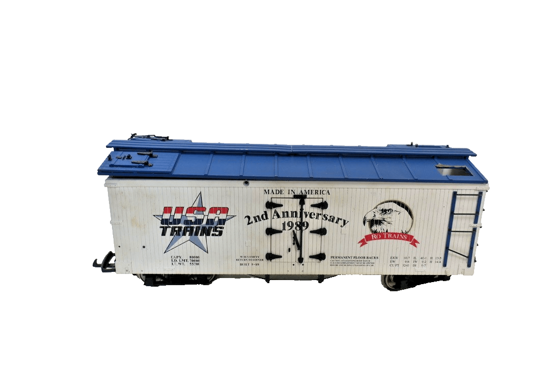 Custom USA Trains 2nd Anniversary 1989 Box Car RO trains with Sound AS - IS - WISE GUYS HOBBIES LLC