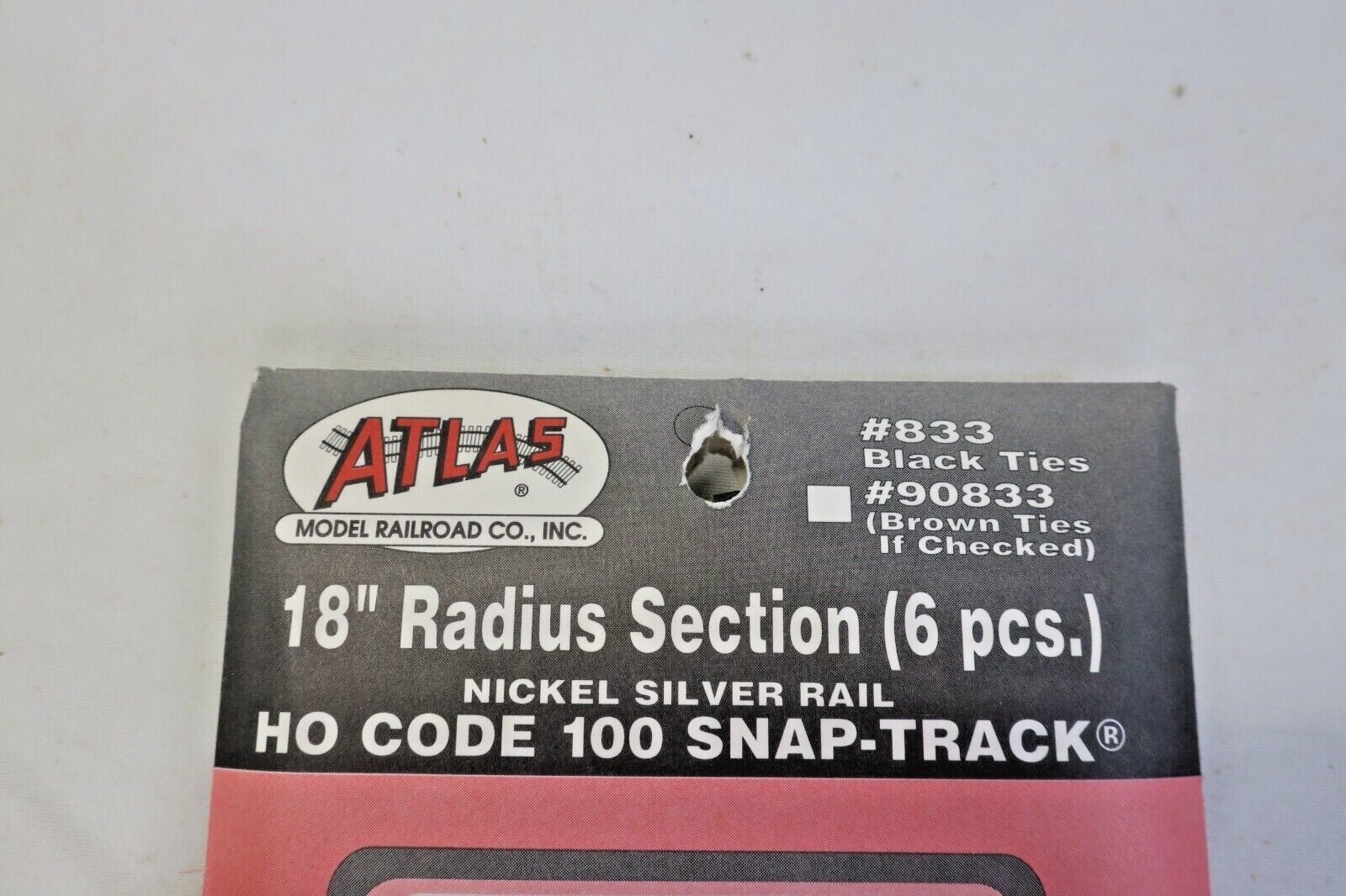 ATLAS 18" RADIUS SECTION (6 pcs) NICKEL SILVER RAIL HO SCALE 833 - WISE GUYS HOBBIES LLC
