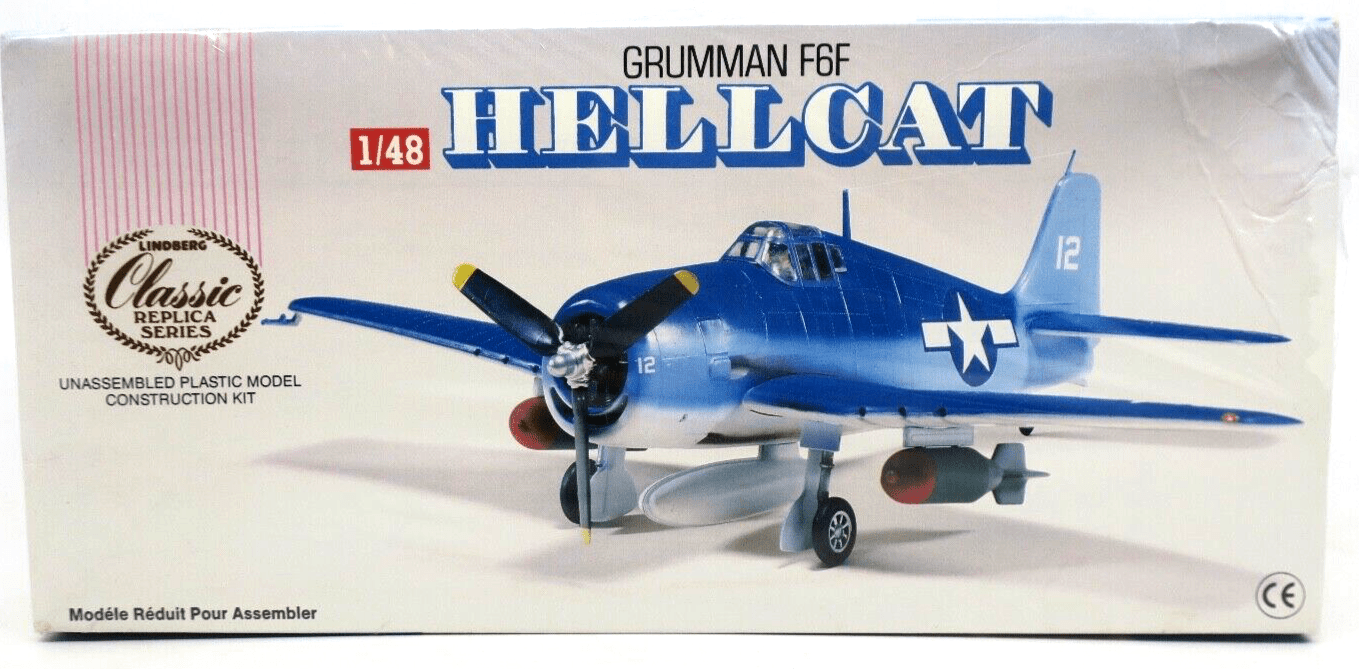 Lindberg Classic Replica Series 1/48 Grumman F6F Hellcat Model Kit - WISE GUYS HOBBIES LLC