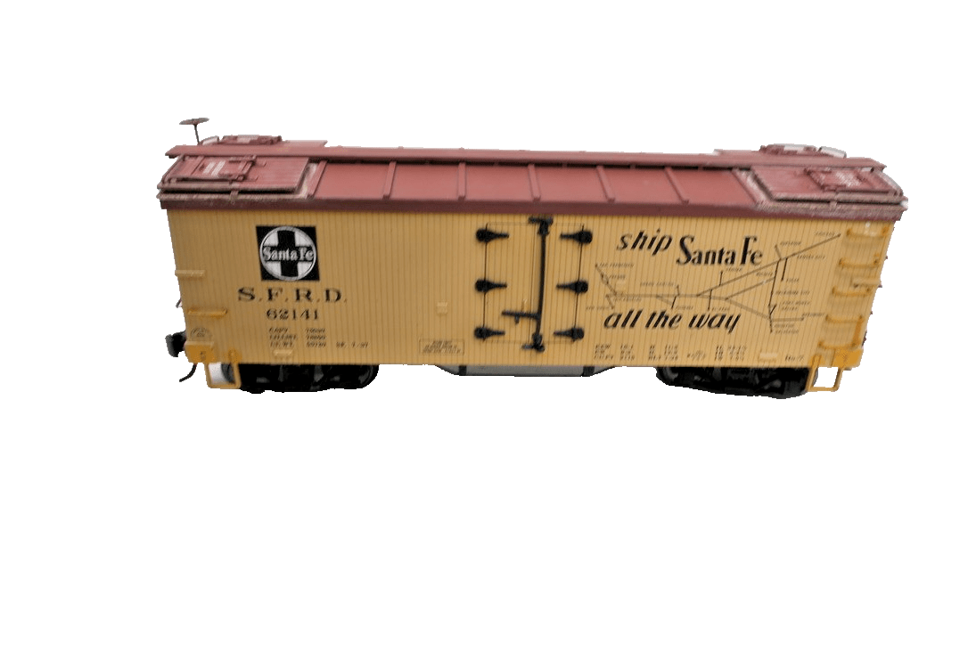 Aristocraft Santa Fe (ATSF) Map 62141 Wood Reefer Car ART - 46214 - 1 - WISE GUYS HOBBIES LLC