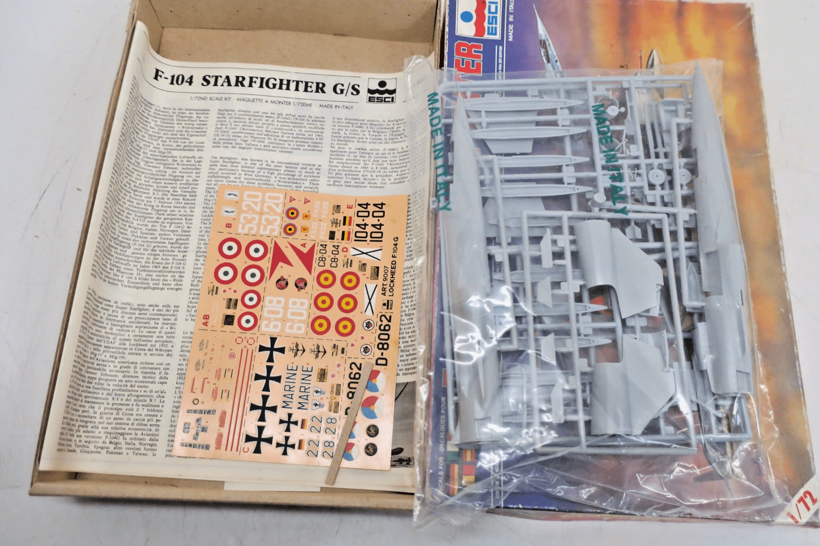 ESCI 1/72 F-104 G/S Starfighter Plastic Model Kit 9007 - WISE GUYS HOBBIES LLC