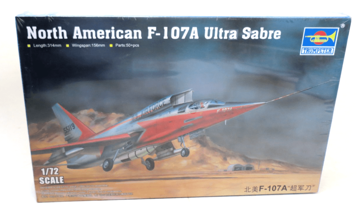Trumpeter 1/72 North American F - 107A Ultra Sabre Model kit 01605 - WISE GUYS HOBBIES LLC