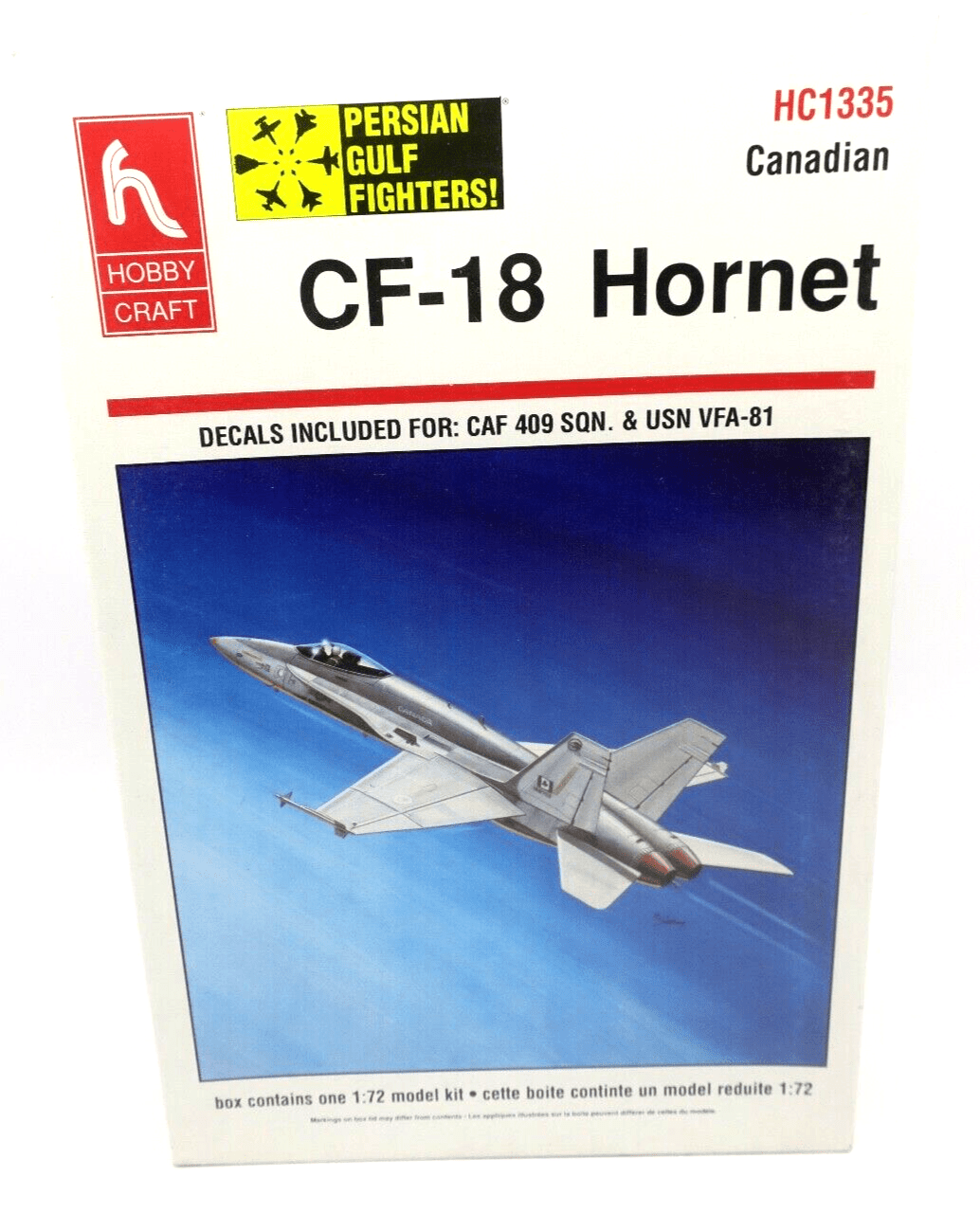 Hobbycraft 1/72 CF-18 Hornet Model Kit 1335 - WISE GUYS HOBBIES LLC