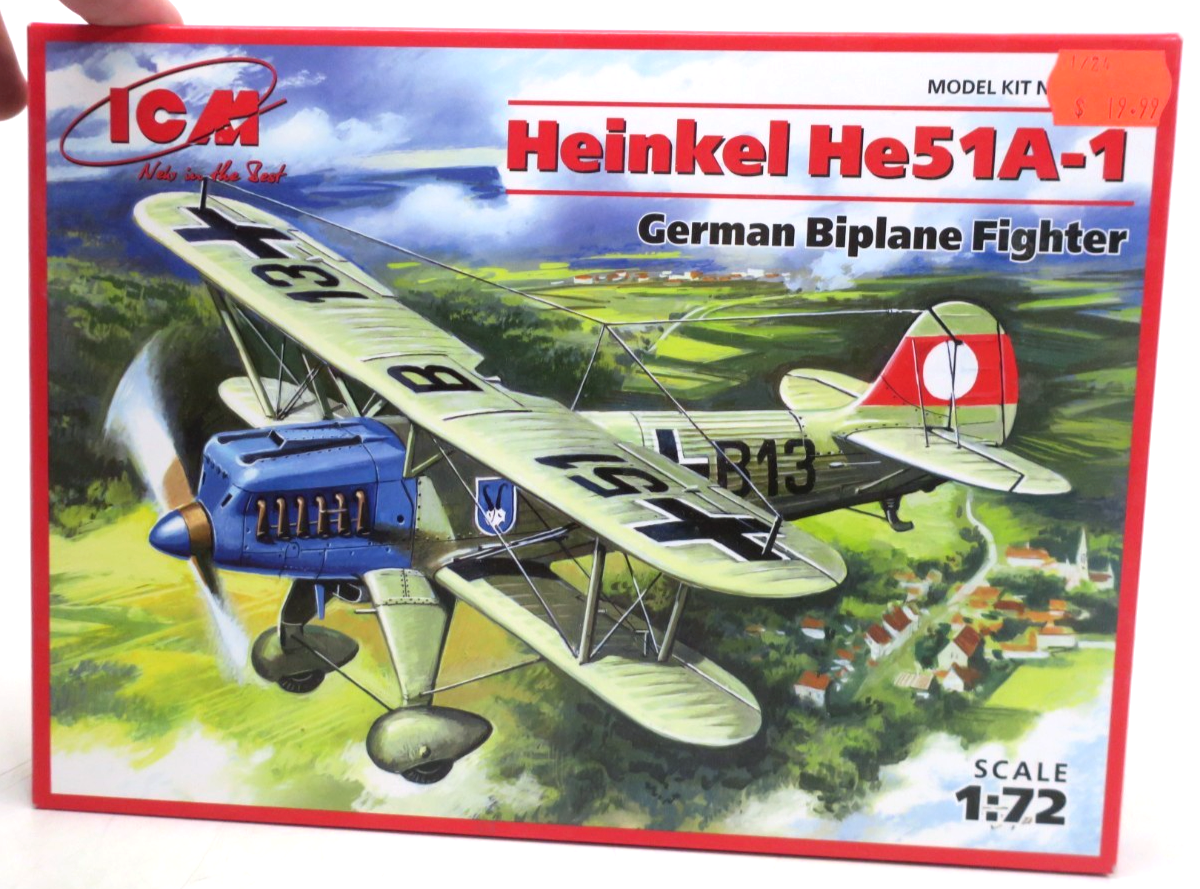 ICM 1/72 Heinkel He51A-1 Plastic Model Kit 72193 - WISE GUYS HOBBIES LLC