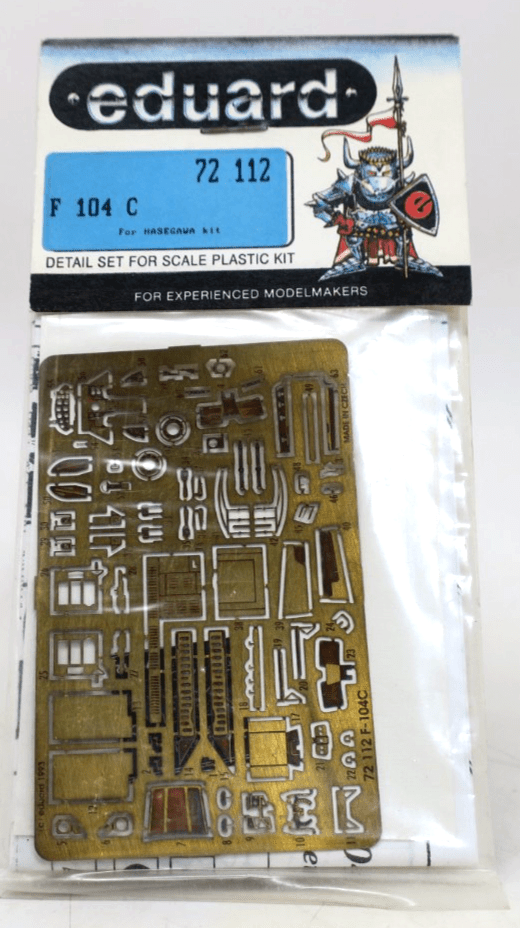 Eduard Photo Etch 1/72 F 104 C Detail Set 72 - 112 - WISE GUYS HOBBIES LLC