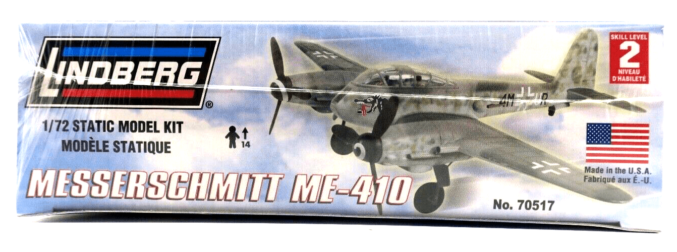 Lindberg Air Power 1/72 Messerschmitt ME-410 Model Kit No. 70517 - WISE GUYS HOBBIES LLC