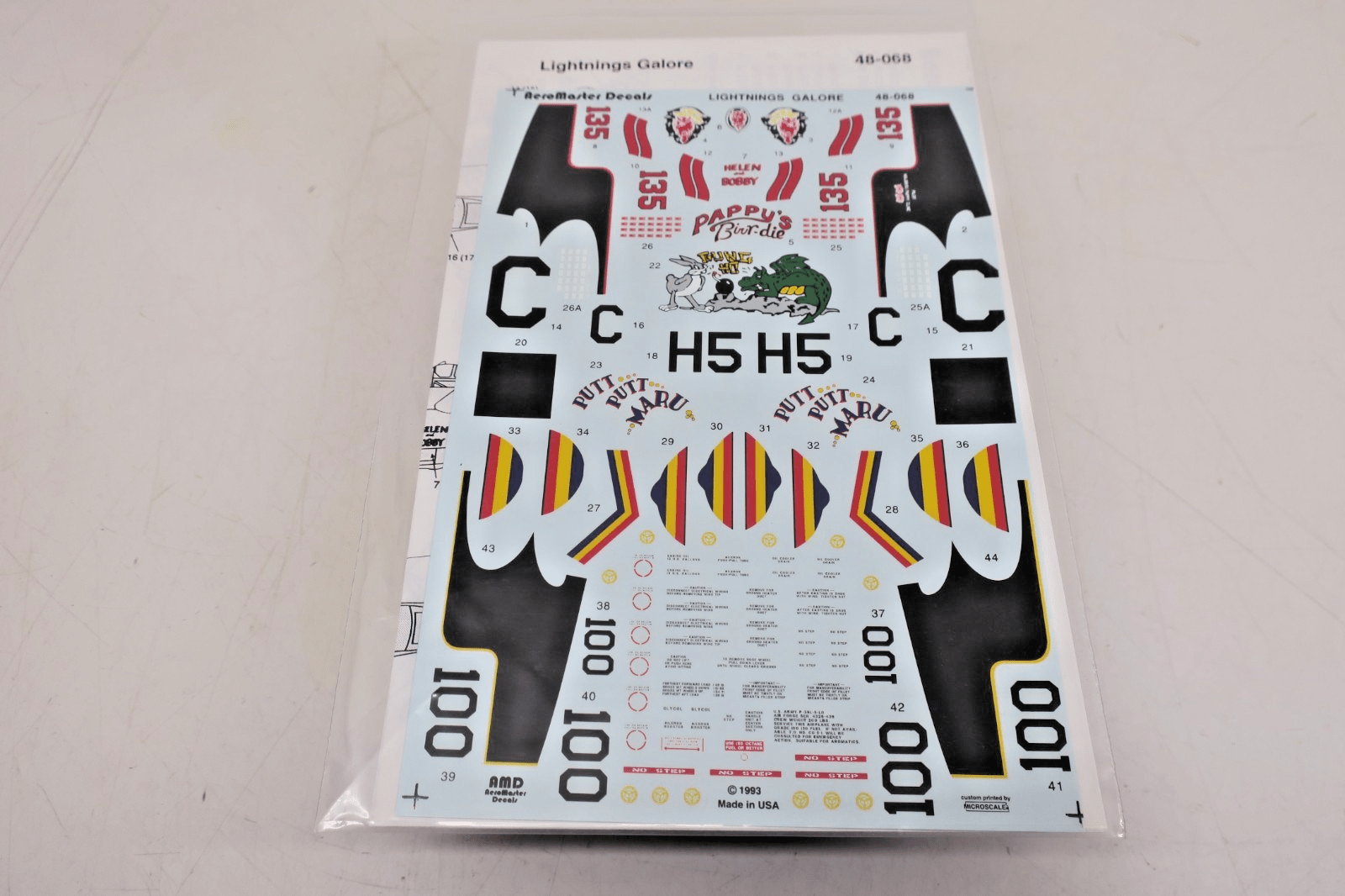 Aeromaster Decals 48068 Lightnings Galore - WISE GUYS HOBBIES LLC