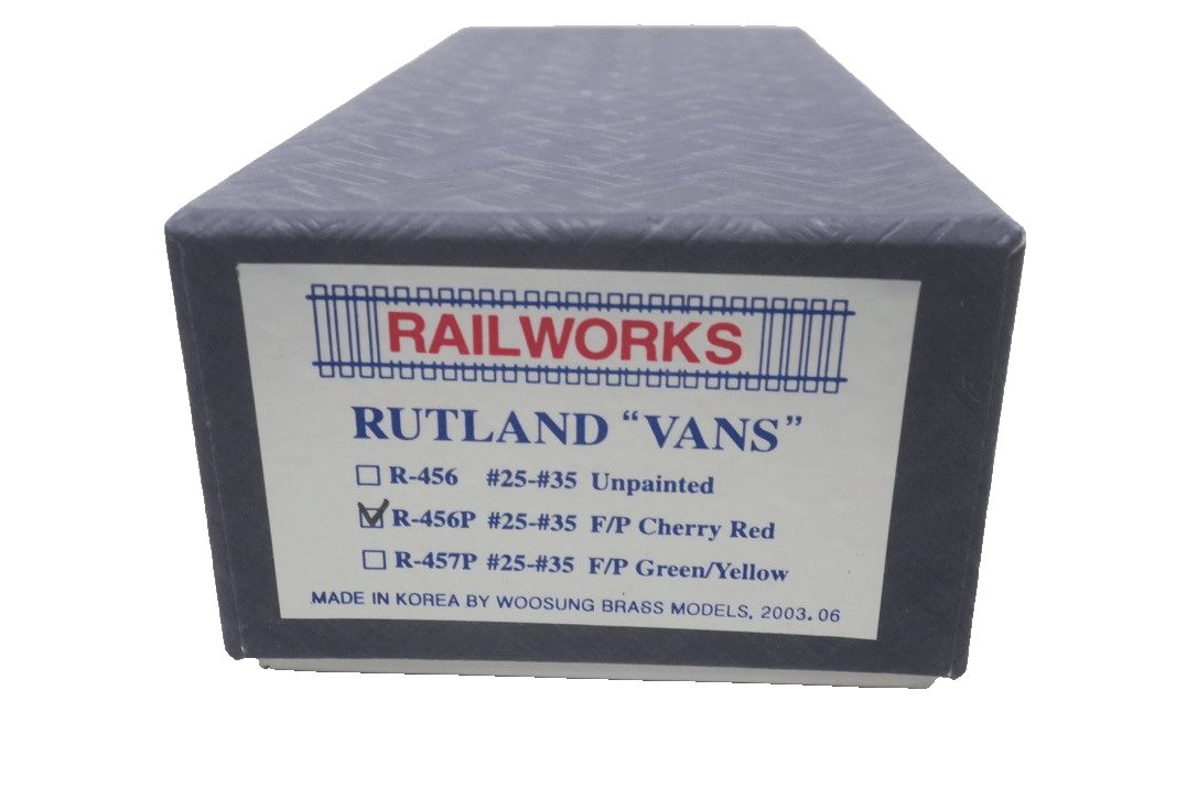 HO Railworks Brass Rutland "Vans" Caboose (Cherry Red) R-456P 25-35 - WISE GUYS HOBBIES LLC
