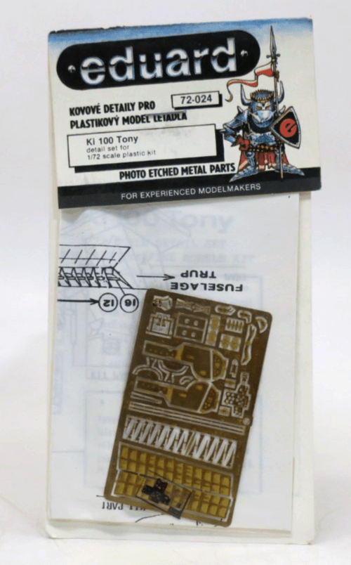 Eduard Photo Etch 1/72 Ki 100 Tony Detail Set 72 - 024 - WISE GUYS HOBBIES LLC