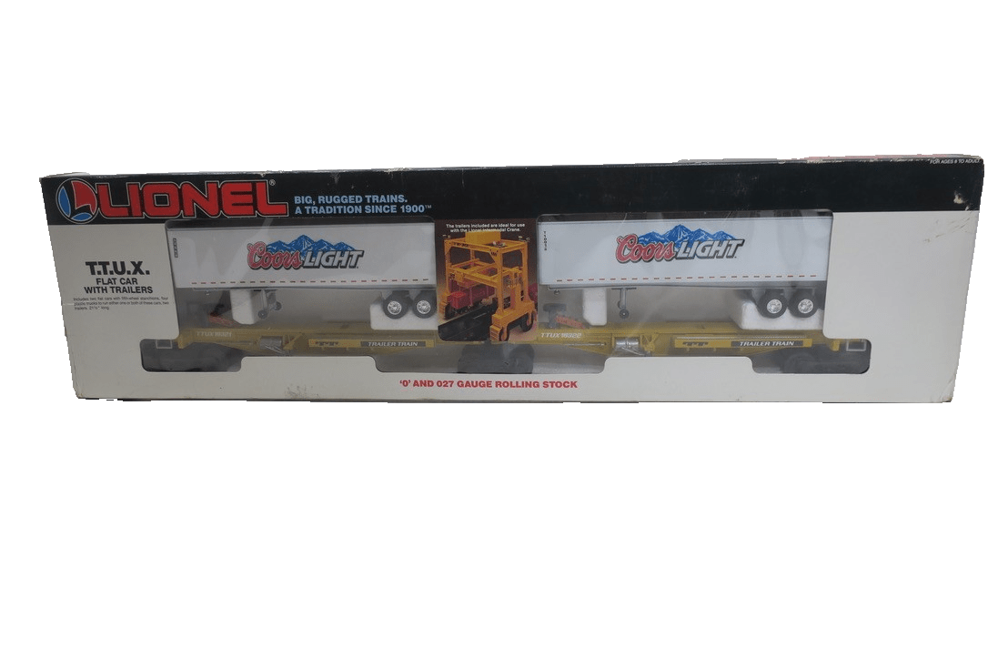 LIONEL COORS LIGHT BEER T.T.U.X. FLATCAR SET - WISE GUYS HOBBIES LLC