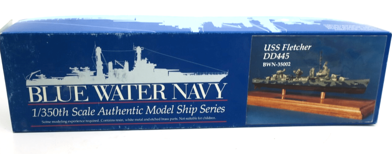 Blue Water Navy USS Fletcher DD 445 Resin Ship Model Kit 1/350 - WISE GUYS HOBBIES LLC
