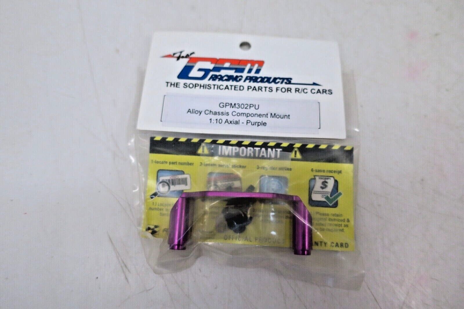 GPM ALLOY CHASSIS COMPONENT MOUNT 1:10 AXIAL GPM302PU - WISE GUYS HOBBIES LLC