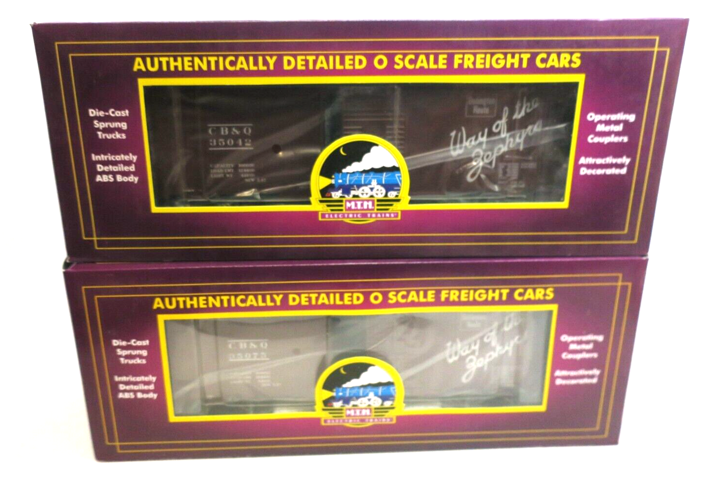 MTH 6-Car 40' AAR Box Car Set - Chicago Burlington & Quincy 20-90726 - WISE GUYS HOBBIES LLC