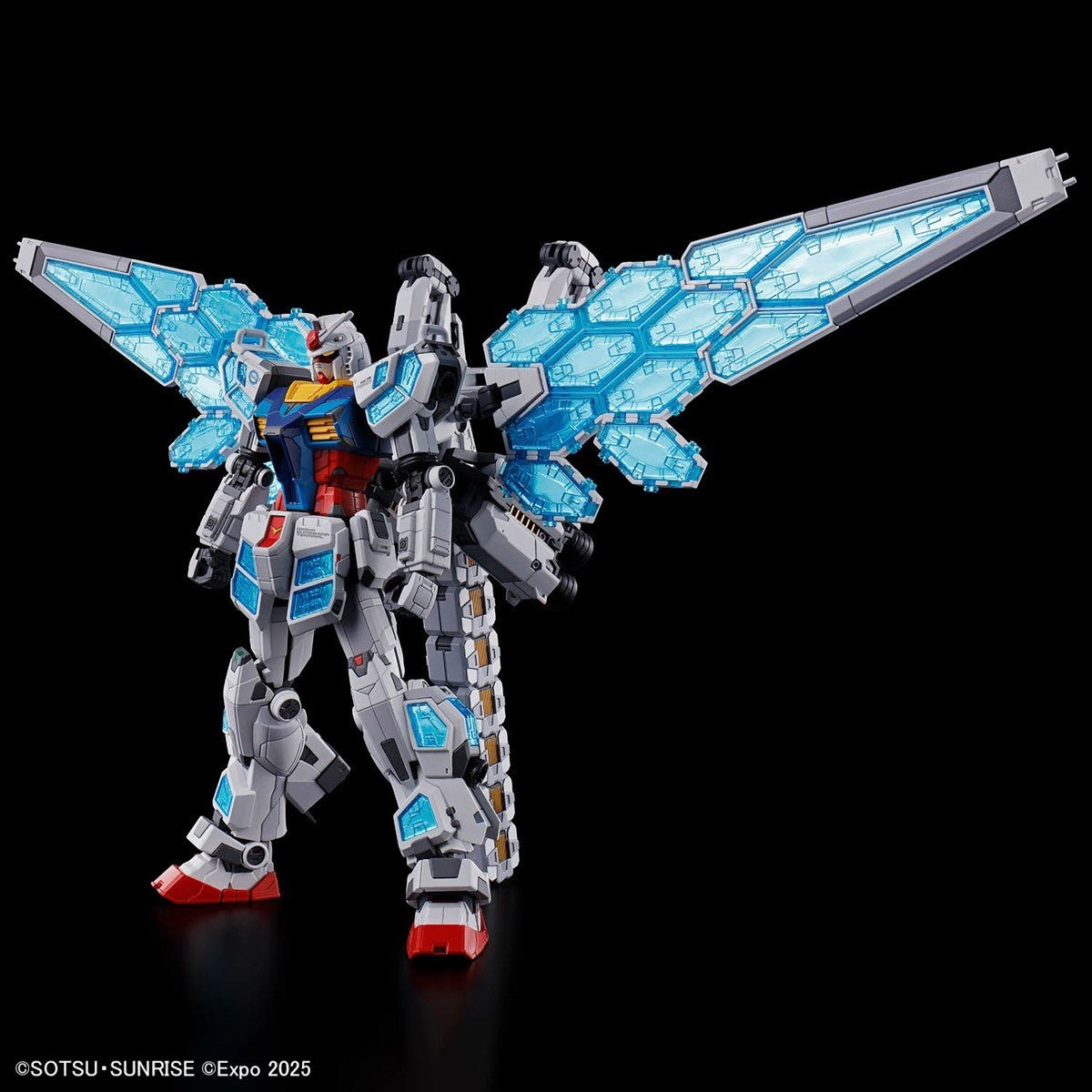 Bandai EG 1/144 RX-78F00/E Gundam w/ EX-001 G.L.R.S.S. Feather Unit Model Kit - WISE GUYS HOBBIES LLC