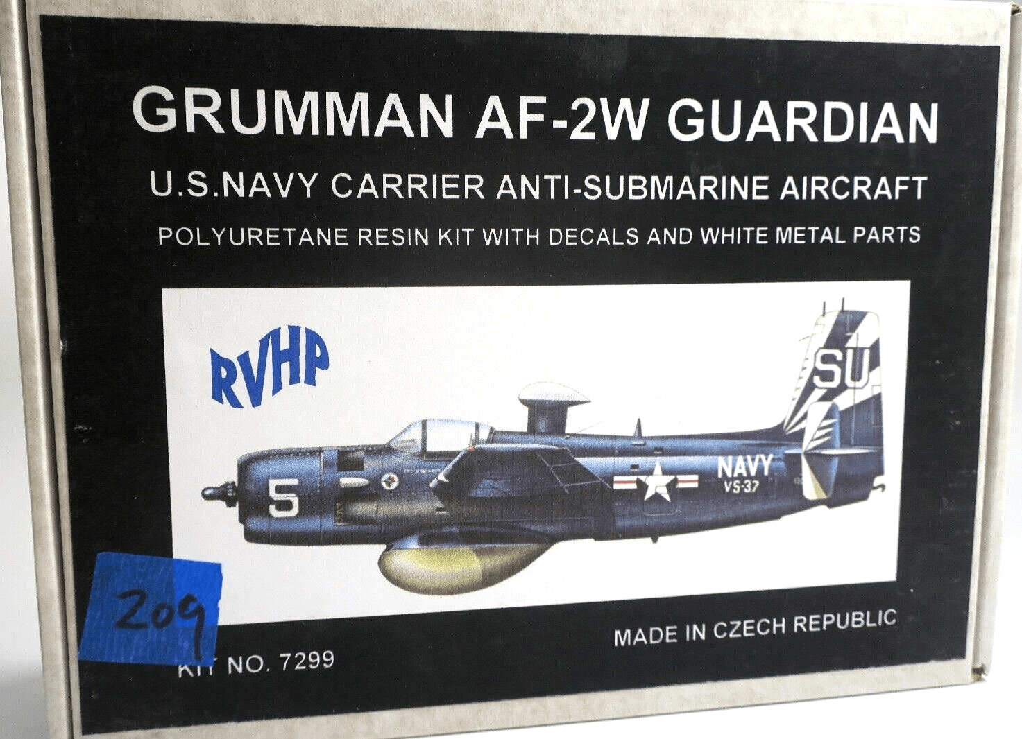 RVHP 1/72 Grumman AF-3S Guardian Resin Cast Kit - WISE GUYS HOBBIES LLC